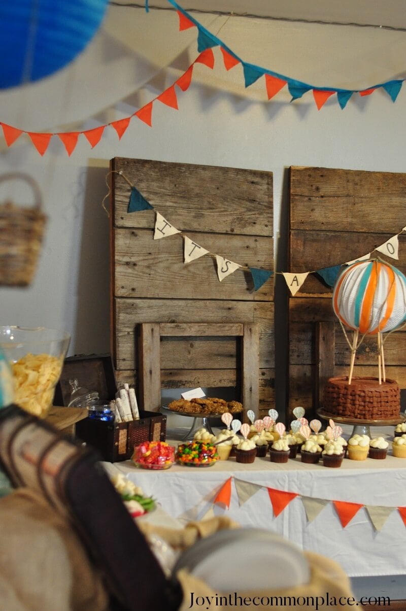 Vintage Hot Air Balloon Baby Shower