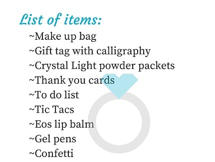 DIY Bridal Survival Kit