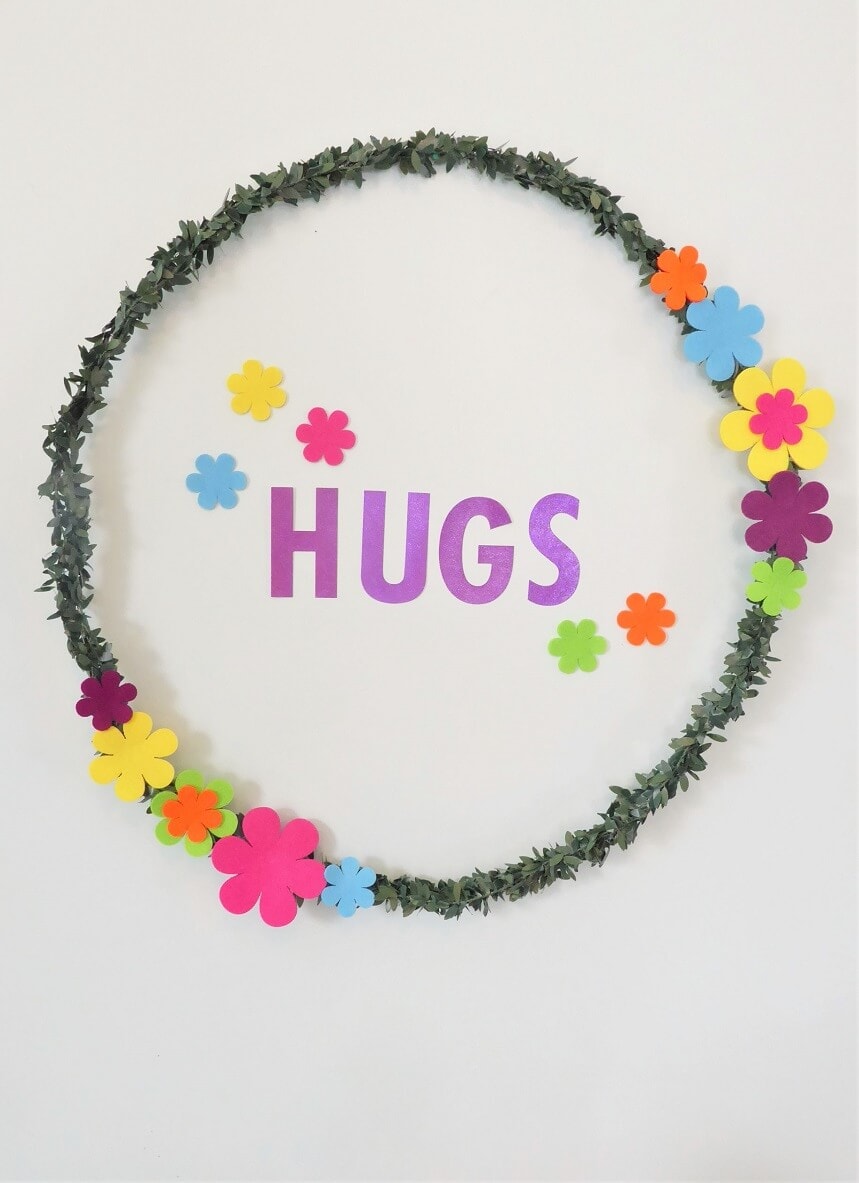 DIY Floral Wreath Backdrop