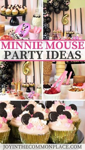 Minnie Mouse party with cupcakes, ice cream & toppings