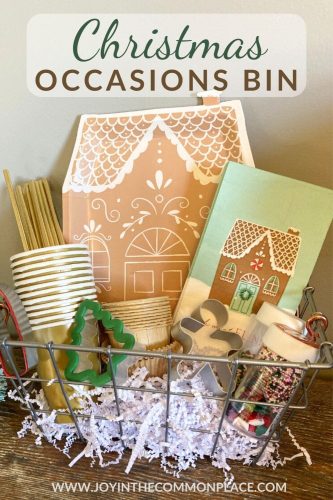 Gingerbread House Christmas Occasions Bin