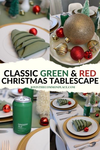 Classic Green & Red Christmas Tablescape