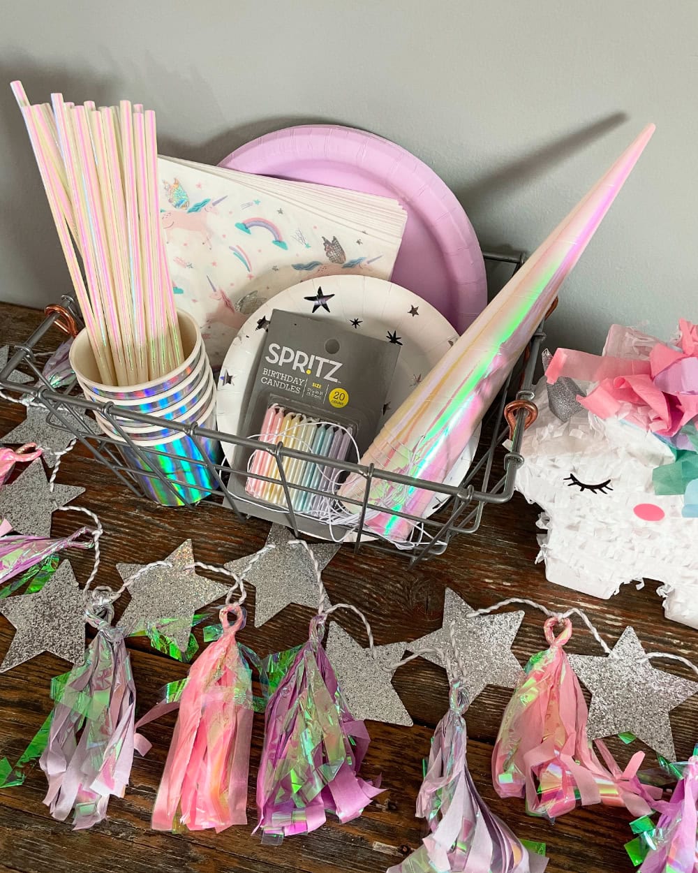 Iridescent unicorn birthday party ideas for girls