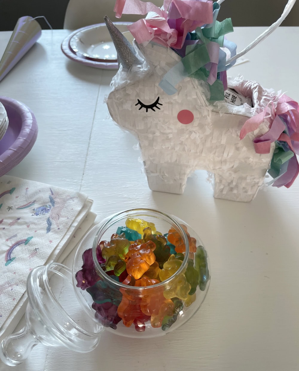 Iridescent unicorn birthday party ideas for girls